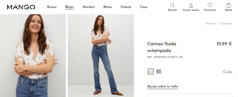 Camisa fluida estampada