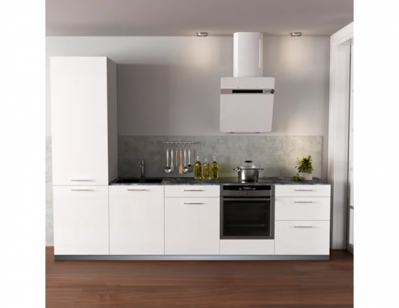Cocina en kit DELINEA id SEVILLA blanco brillo 3.00 m  Leroy Merlin 