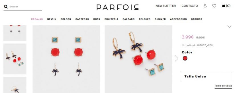 Conjunto De Pendientes Palmeras