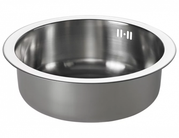 Fregadero de acero inox redondo DELINIA Isea 45x45cm 