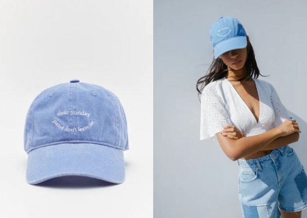 Gorra azul lavado bordado