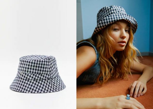 Gorro bucket cuadros Vichy Pull&Bear 