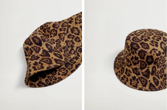 Gorro bucket leopardo