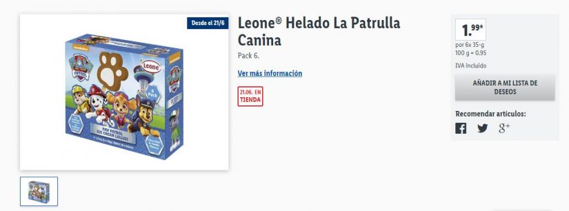 Helado La Patrulla Canina