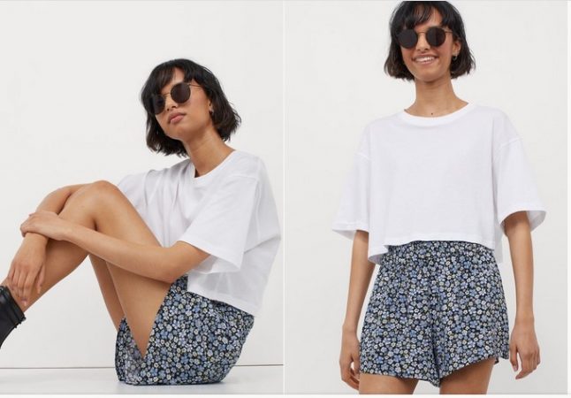 Pantalón corto amplio