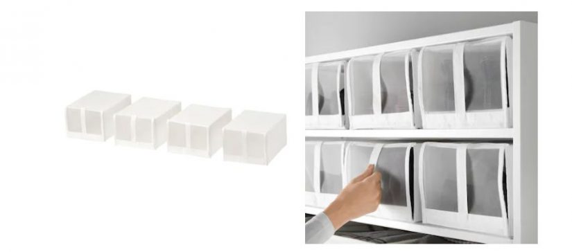 SKUBB, Caja para zapatos, blanco22x34x16 cm