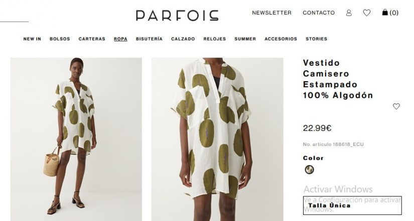 Vestido Camisero Estampado- Parfois