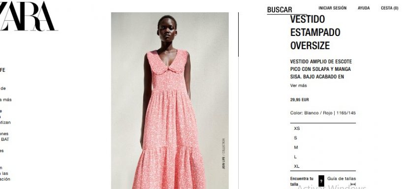 Vestido estampado oversize