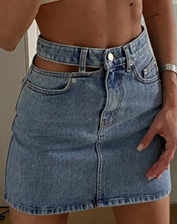 falda denim asimetrica aliexpress