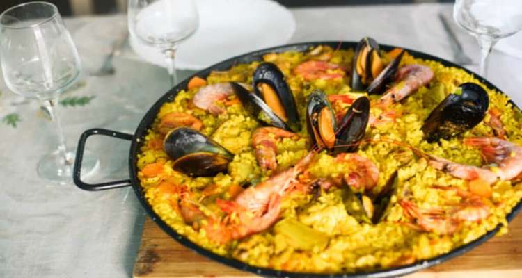 Paella cocción leña vitrocerámica