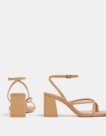 sandalias tacon ancho