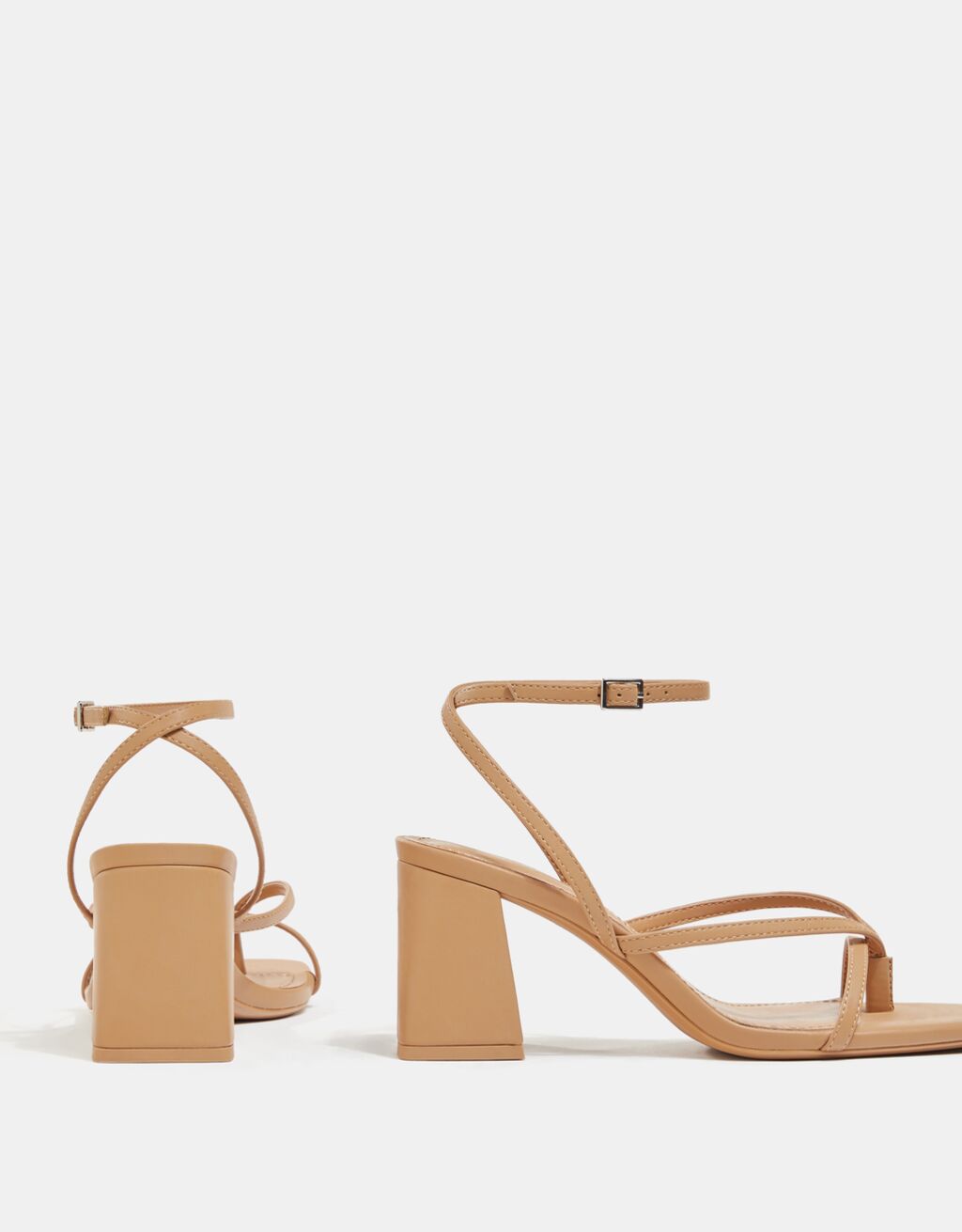 sandalias tacon ancho