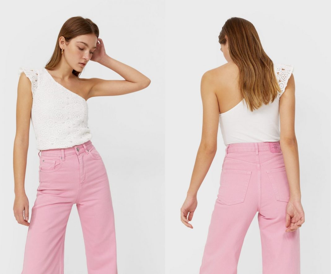 top asimétrico de Stradivarius