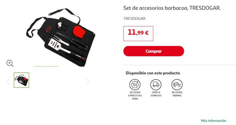 Set de accesorios barbacoa Alcampo