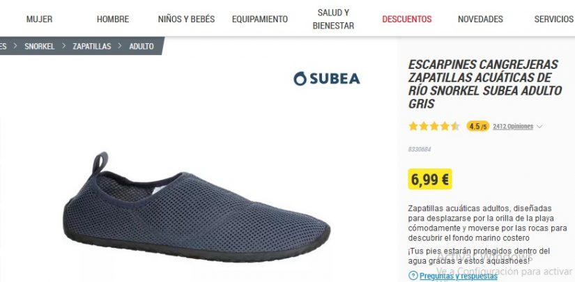 Los escarpines de Decathlon a 9,99 euros que compra todo el mundo 4 Merca2.es Zapatillas Acuaticas De Rio Snorkel Merca2.es