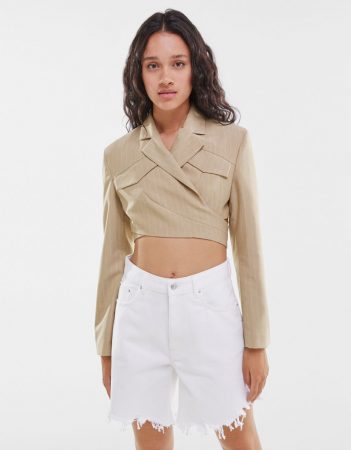 blazers cropped verano bershka