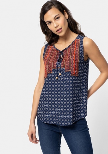Blusas sin mangas Carrefour bordados