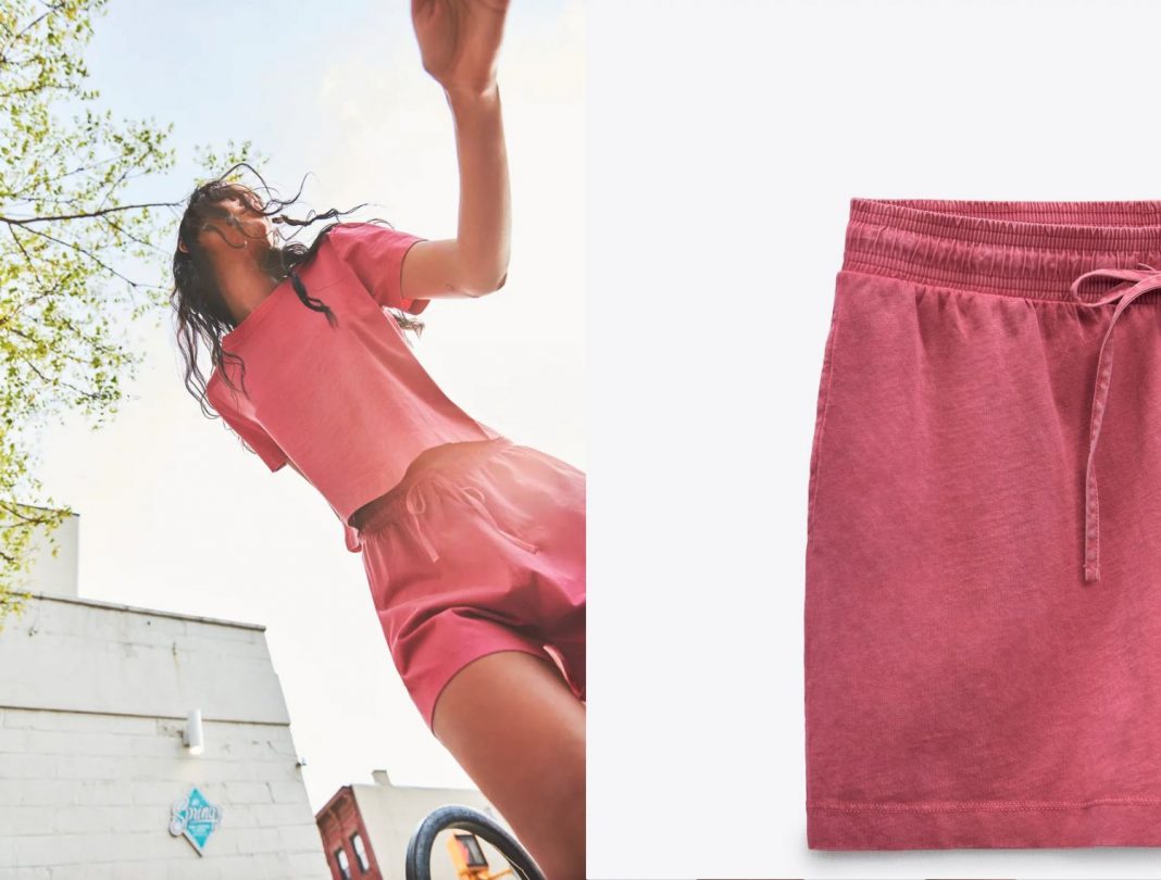 shorts satinado de Zara