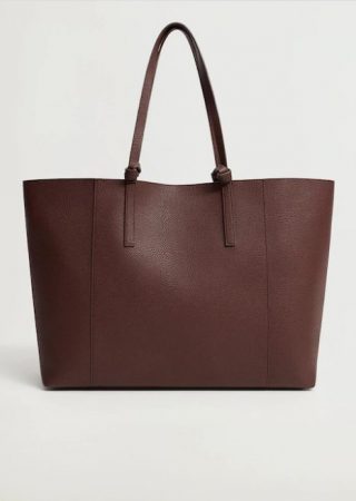 Bolso shopper efecto abatanado  Mango