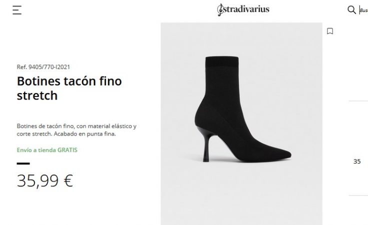 Botines tacón fino stretch- Stradivarius