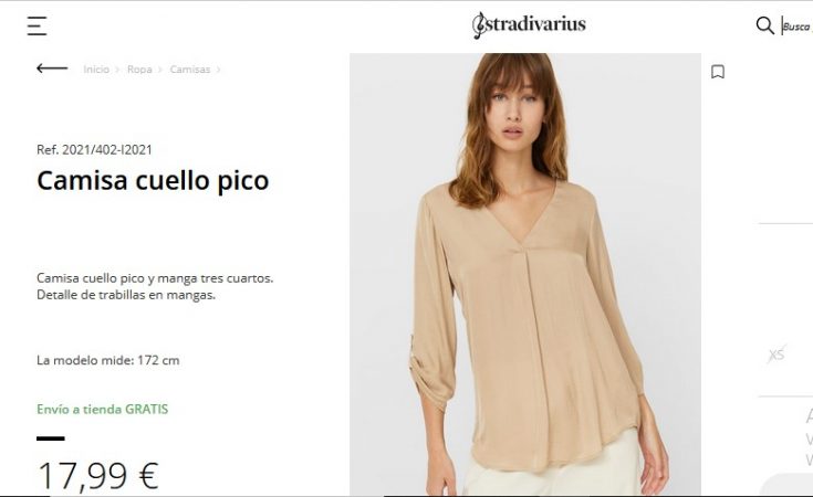 Camisa cuello pico