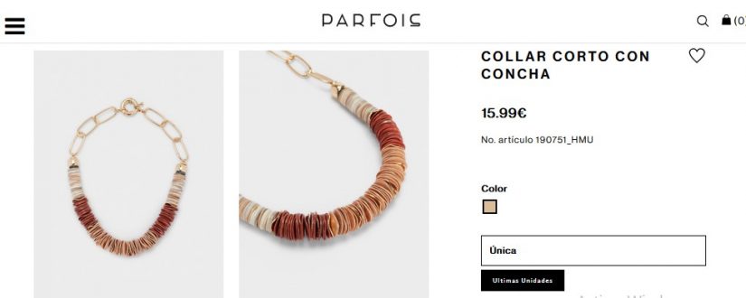 Collar Corto Con Concha