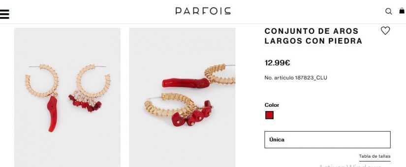 Conjunto De Aros Largos Con Piedra