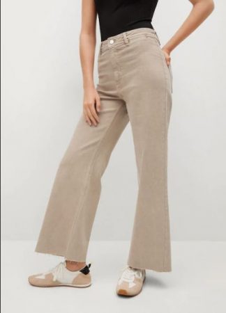 Jeans culotte tiro alto