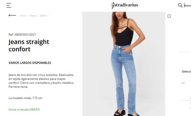 Jeans straight confort