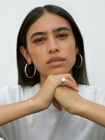 Pendientes de aro largos plateados Parfois