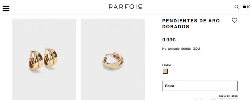 Pendientes de Aro Dorados