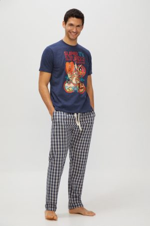 Pijama de punto y tela Looney Tunes Cortefiel