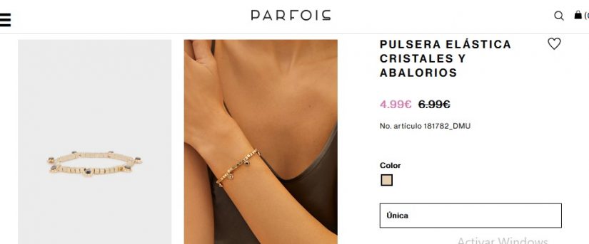 Pulsera Elástica Cristales y Abalorios