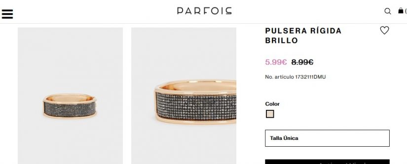 Pulsera Rígida Brillo- Parfois