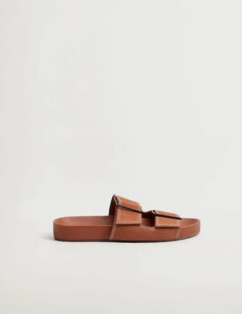 Sandalia piel tiras  Mango