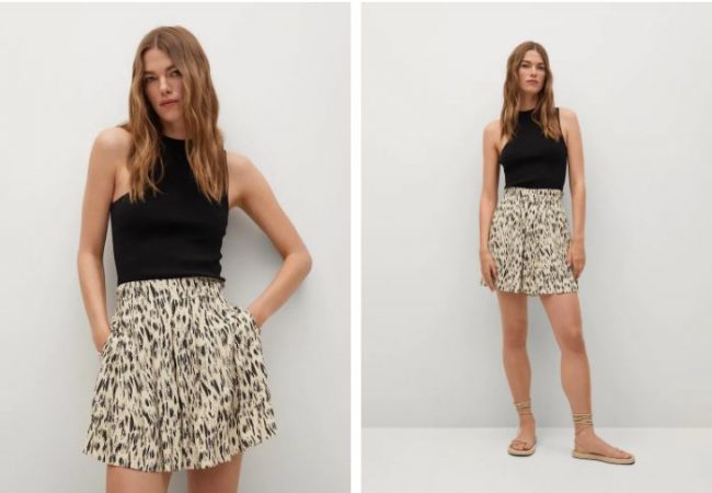 Short fluido estampado Mango