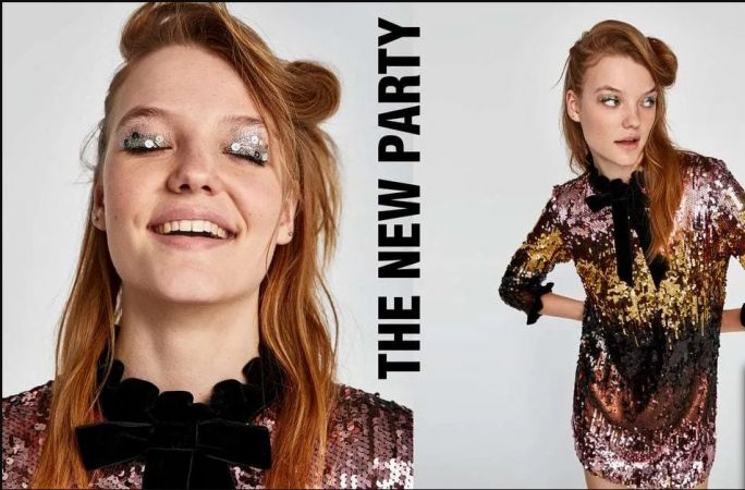 VESTIDO LENTEJUELAS DEGRADÉ Zara