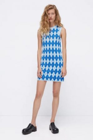 VESTIDO PUNTO ROMBOS 