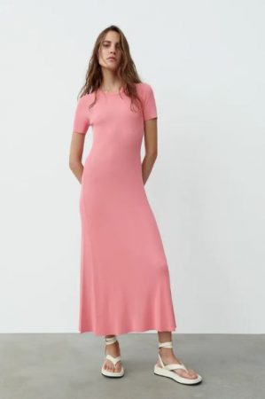 VESTIDO MIDI PUNTO Zara