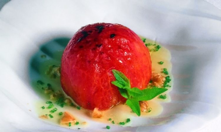 tomate relleno con queso