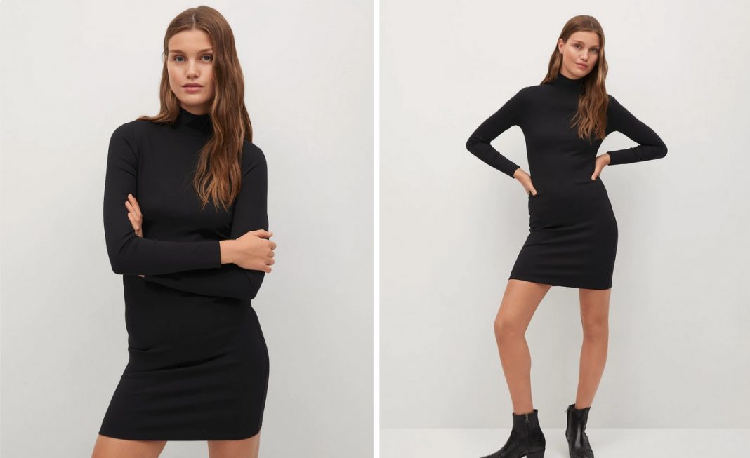 vestido cuello alto