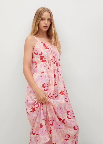 Vestido midi fluido estampado