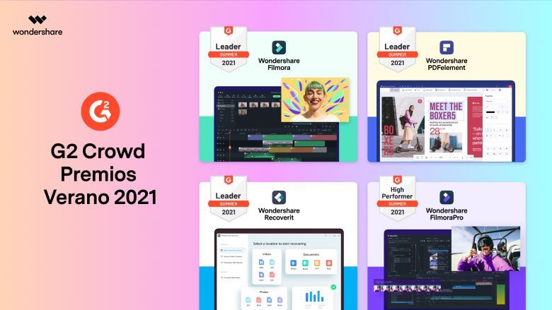 Wondershare es nombrada Líder y de Alto Rendimiento en los Premios G2 Crowd Verano de 2021
