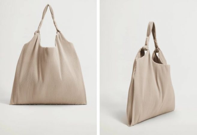 Bolso saco plisado  Mango