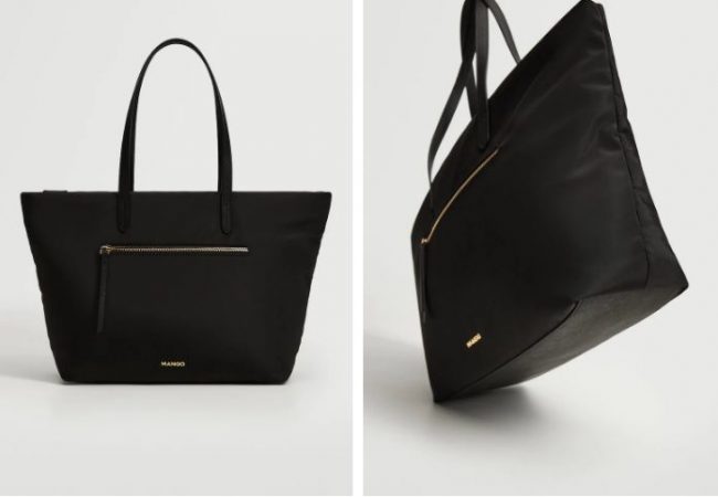 Bolso shopper bolsillo Mango