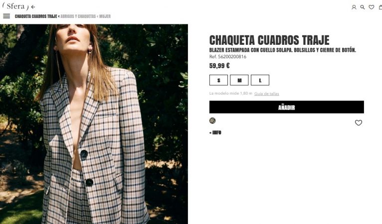 Chaqueta cuadros traje- Sfera