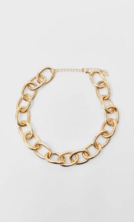 Set 2 aros metal y acrílico Collar cadena