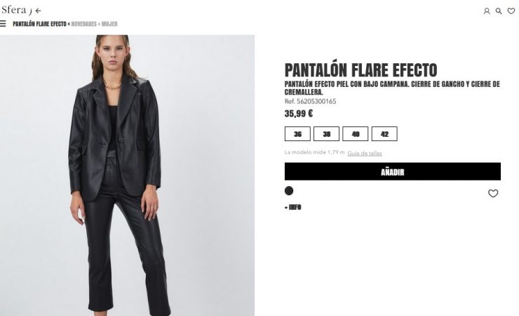 Pantalón flare efecto