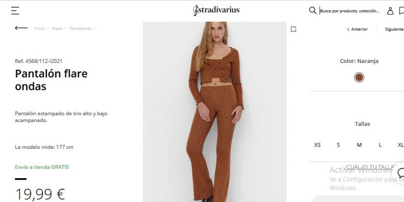 Pantalón flare ondas