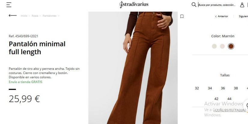 Pantalón minimal full length